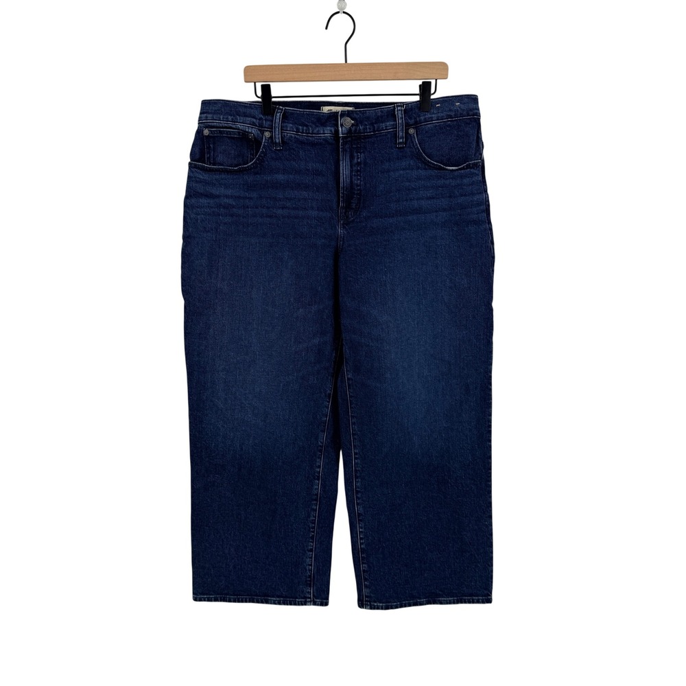 Madewell The Perfect Vintage Wide-Leg Jean Blue 33P High Rise Petite Denim